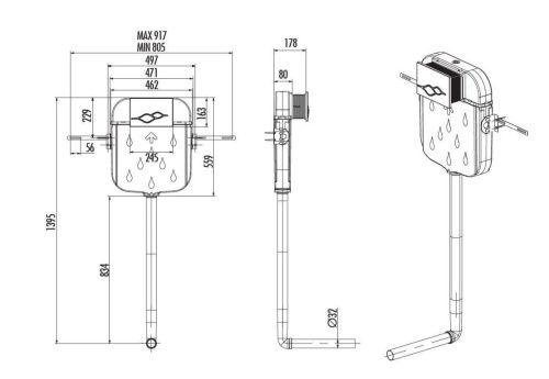 Инсталляция сенсорная для чаши Генуя Creavit FGR6006.00 - фото 2