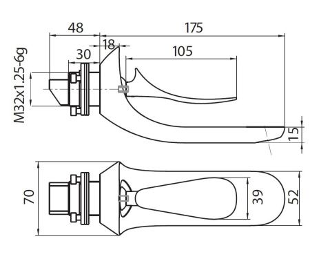 Смеситель для раковины Creavit FG1401 настенный хром