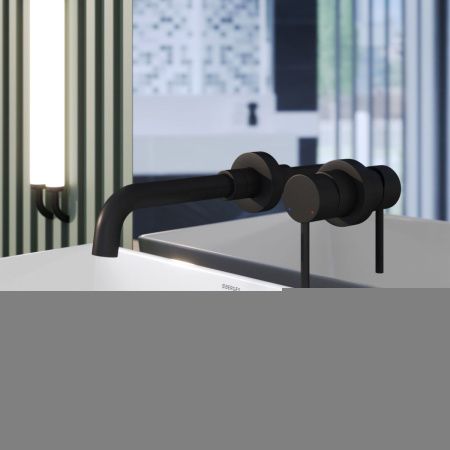 Смеситель для раковины Berges VENTAS 76012 встраиваемый в стену черный