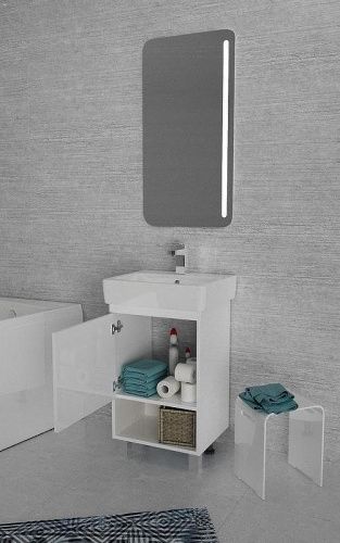 Тумба под раковину 1MarKa Tera У76059 50х40 цвет белый - фото 3