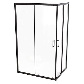 Душевой уголок Taliente TA-08120-1CB 120х80 стекло прозрачное профиль черный без поддона