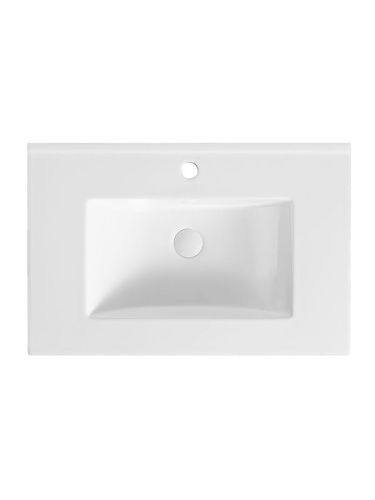 Раковина из сантехнического фарфора Orange B03-700W 70х50 встраиваемая цвет белый - фото 4