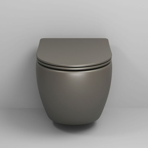 Унитаз подвесной Grossman Color GR-4455GSMS зеленый с сиденьем безободковый каскадный смыв - фото 3