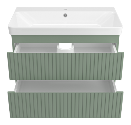 Тумба под раковину Brevita Victory VIC-09080-0802Я 80х50 подвесная цвет зеленый