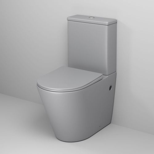 Унитаз напольный с бачком Grossman Color GR-4480GLMS светло-серый с сиденьем микролифт безободковый каскадный смыв - фото 2