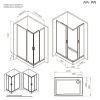 Душевой уголок Am.Pm Gem W90G-403-120290-MT 120х90 стекло прозрачное профиль хром без поддона