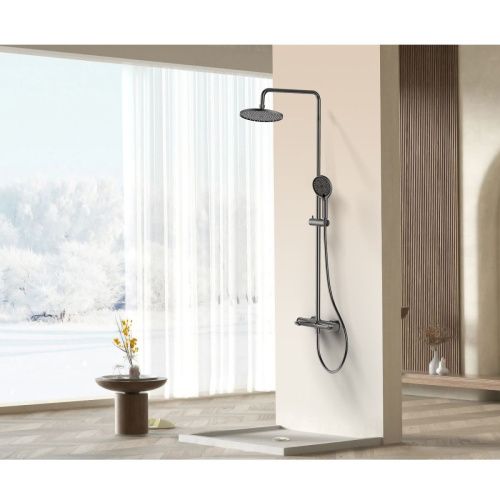 Душевая стойка Raglo R32.24.09 настенная цвет серый - фото 4