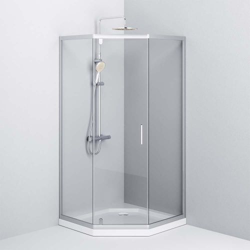 Душевой уголок Am.Pm Gem W90G-405-090MT 90х90 стекло прозрачное профиль хром без поддона - фото 5