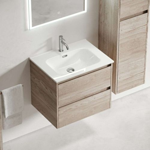 Тумба под раковину Sancos Libra LB60EG 60х50 подвесная цвет коричневый - фото 5