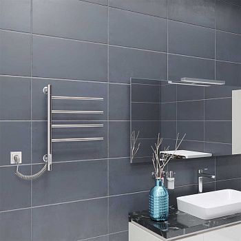 Полотенцесушитель электрический Vincea VTD-1S1CE 45х60 хром