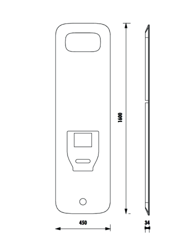 Зеркало Creavit Foglia FL1045.04 50х160 - фото 2