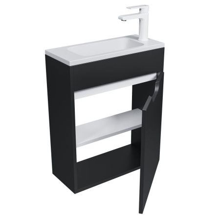 Тумба под раковину Uperwood Modul 2930205360 50х20 подвесная цвет черный