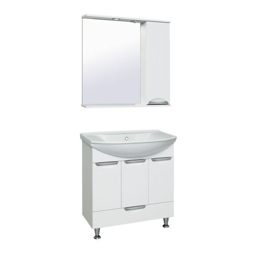 Зеркало-шкаф Runo БАРСЕЛОНА 00000001033 80х80 подвесной цвет белый - фото 4