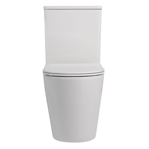 Унитаз напольный с бачком Abber Bequem AC1112 белый с сиденьем безободковый каскадный смыв - фото 3