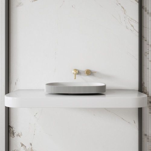 Раковина из искусственного камня Abber STEIN AS2601 60х40 накладная цвет белый без отверстий под смеситель - фото 3