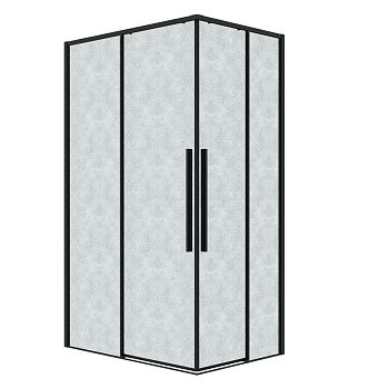 Душевой уголок Grossman Galaxy 300.K33.01.1110.21.02 110х100 стекло прозрачное профиль черный без поддона