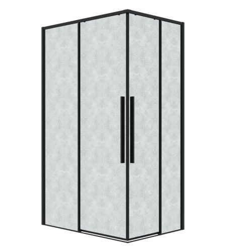 Душевой уголок Grossman Galaxy 300.K33.01.1110.21.02 110х100 стекло прозрачное профиль черный без поддона