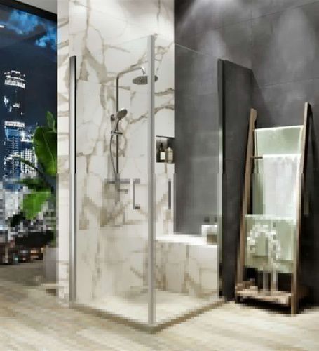 Душевой уголок Orange E04-090TCR 90х90 стекло прозрачное профиль хром без поддона - фото 4