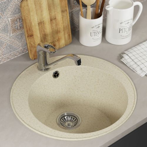 Кухонная мойка Uperwood ECON UPD-405 4910201228 50х50 цвет бежевый поверхность матовая - фото 2