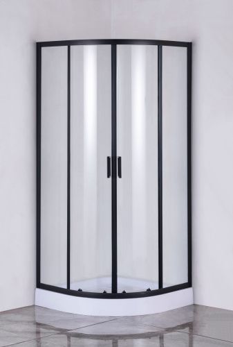 Душевой уголок Taliente TA-09091-1CB 90х90 стекло прозрачное профиль черный без поддона - фото 2