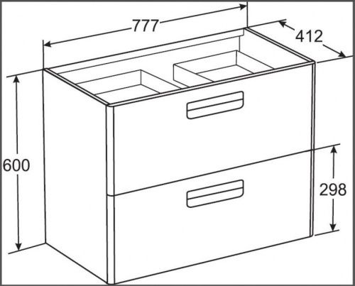 Тумба под раковину Roca The Gap Original ZRU9302732 80х40 подвесная цвет белый - фото 5