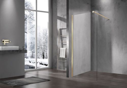 Душевая перегородка Vincea Walk in VSW-1H120CLG 120х200 стекло прозрачное профиль золото - фото 2