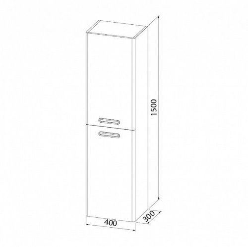 Шкаф-пенал Iddis Brick BRI40W0i97 40х150 подвесной цвет белый - фото 4