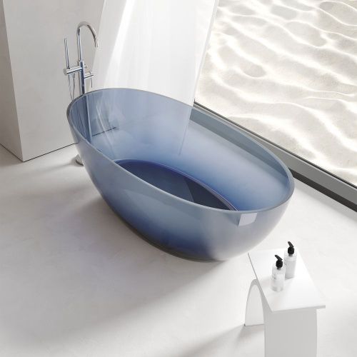 Ванна из полиэфирной смолы Abber Kristall AT9701Saphir 165х80 отдельностоящая овальная - фото 3