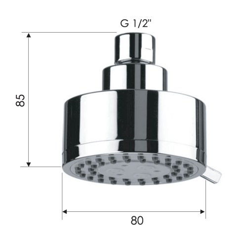 Верхний душ Remer 358MOX 10х10 хром - фото 2