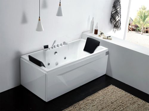 Ванна акриловая гидромассажная Gemy G9065 K R 175х85 пристенная прямоугольная с каркасом - фото 2