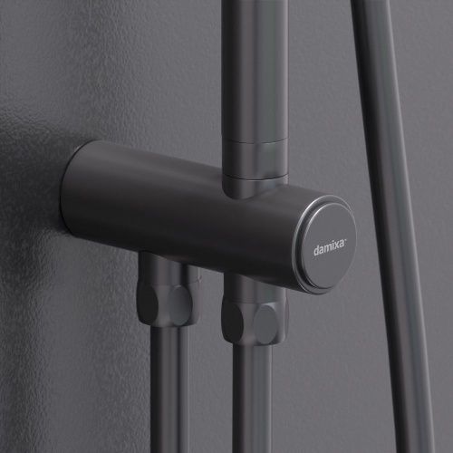 Душевая стойка Damixa Apollo 947000300 настенная цвет черный - фото 5
