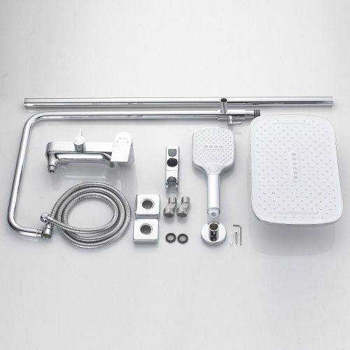 Душевая стойка Shevanik S4136 настенная цвет хром - фото 4