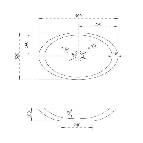 Раковина из полиэфирной смолы Abber KRISTALL AT2810Topas 50х30 накладная цвет оранжевый без отверстий под смеситель - фото 3