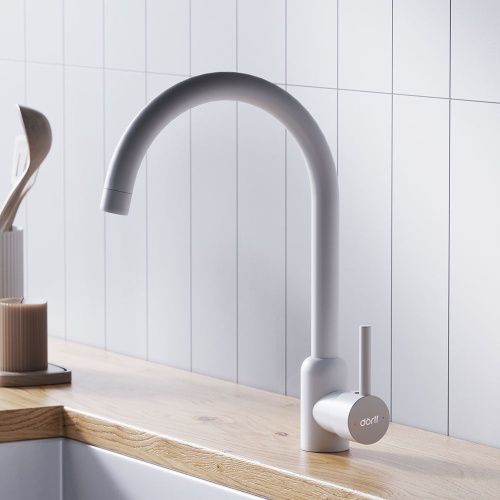Смеситель для кухни Dorff Logic D3007033 на мойку белый - фото 4
