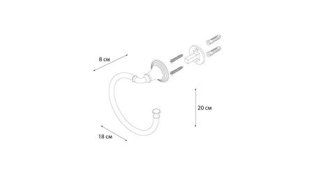 Полотенцедержатель Fixsen Luksor FX-71611B