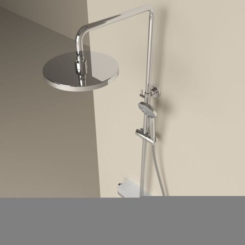 Душевая стойка Sancos Teo SC11002CH настенная цвет хром с термостатом - фото 4