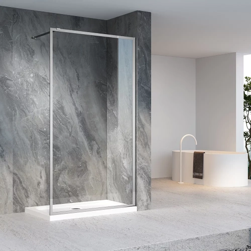 Душевая перегородка Veconi Korato KR81-120-01-C7 120х200 стекло прозрачное профиль хром