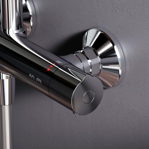 Душевая стойка Am.Pm Like F0780464 настенная цвет хром с термостатом - фото 5