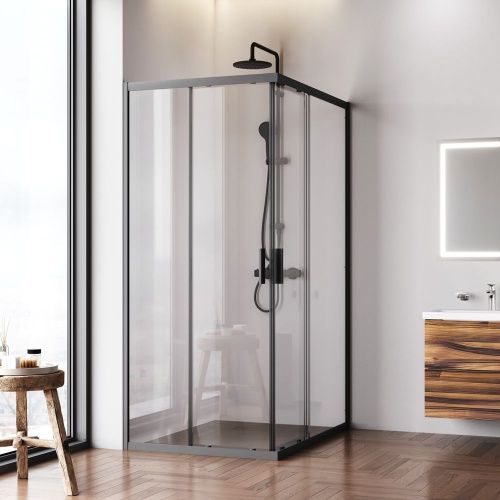 Душевой уголок Am.Pm Gem W90G-403-120290-BT 120х90 стекло прозрачное профиль черный без поддона
