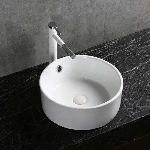 Раковина из сантехнического фарфора Cerutti SPA CR7022 40х40 накладная цвет белый без отверстий под смеситель