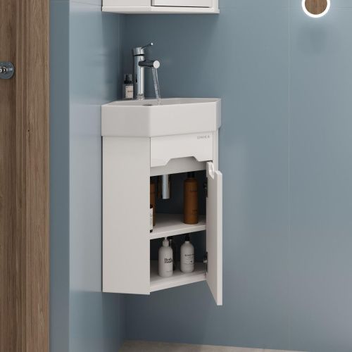 Тумба под раковину Onika Айленд 103502 50х30 подвесная цвет белый - фото 2