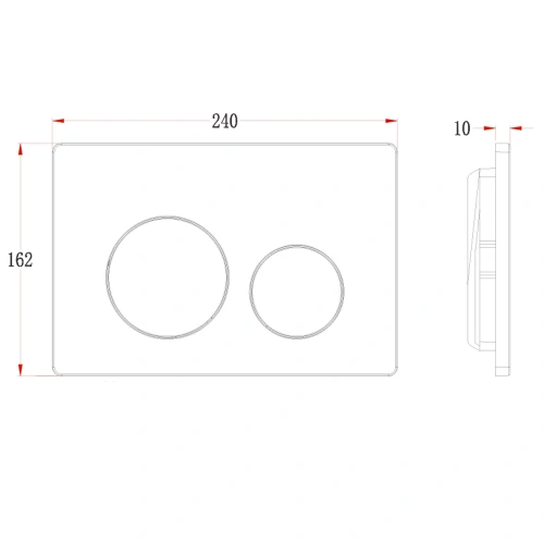 Клавиша смыва механическая Veconi FLUSH FLV2-GM цвет оружейная сталь - фото 2