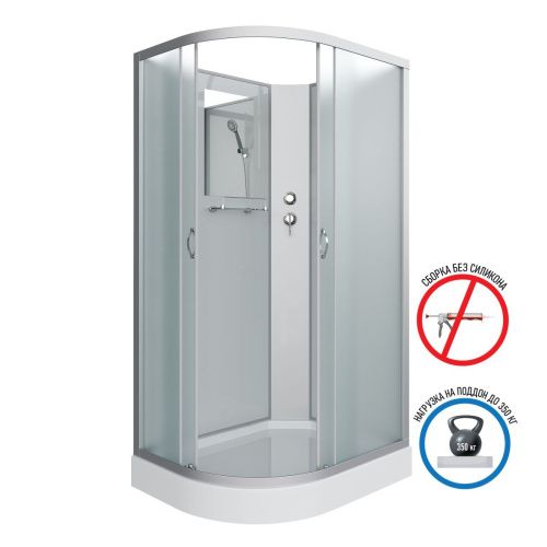 Душевая кабина Niagara Classic 33121423RBK 120х80 асимметричная без крыши ориентация правая - фото 2