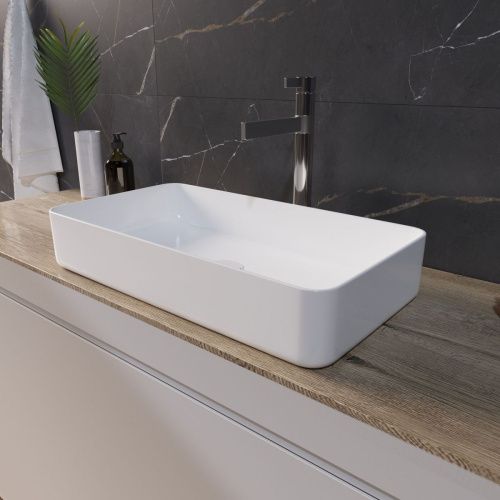 Раковина из сантехнического фаянса Grossman GR-3031 60х30 накладная цвет белый без отверстий под смеситель - фото 3