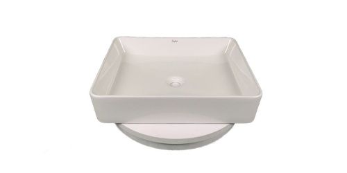 Раковина из сантехнического фарфора Sintesi SIN-LVB-APP-407 50х40 накладная цвет белый без отверстий под смеситель - фото 2