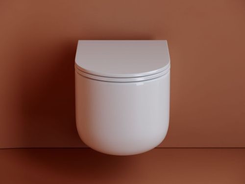 Унитаз подвесной Ceramica Nova ULMA CN4006 белый с сиденьем микролифт безободковый душевой смыв - фото 3