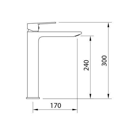 Смеситель для раковины Clever Agora Xtreme 60707 на столешницу черный