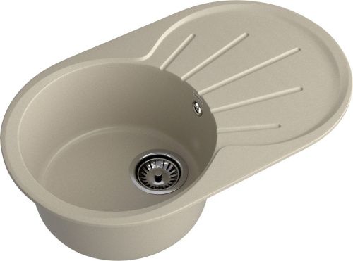 Кухонная мойка Granfest Rondo R-750L топаз 75х45 цвет коричневый поверхность матовая - фото 2