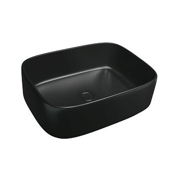 Раковина из сантехнического фаянса CHARUS TORRE BIANCA 700-052B 40х30 накладная цвет черный без отверстий под смеситель