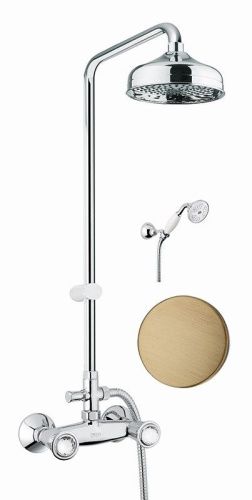 Душевая стойка Fiore 13ZZ0620 настенная цвет бронза - фото 2